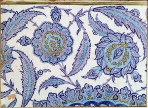 Azulejo de loza de Isnik, c.1520-50